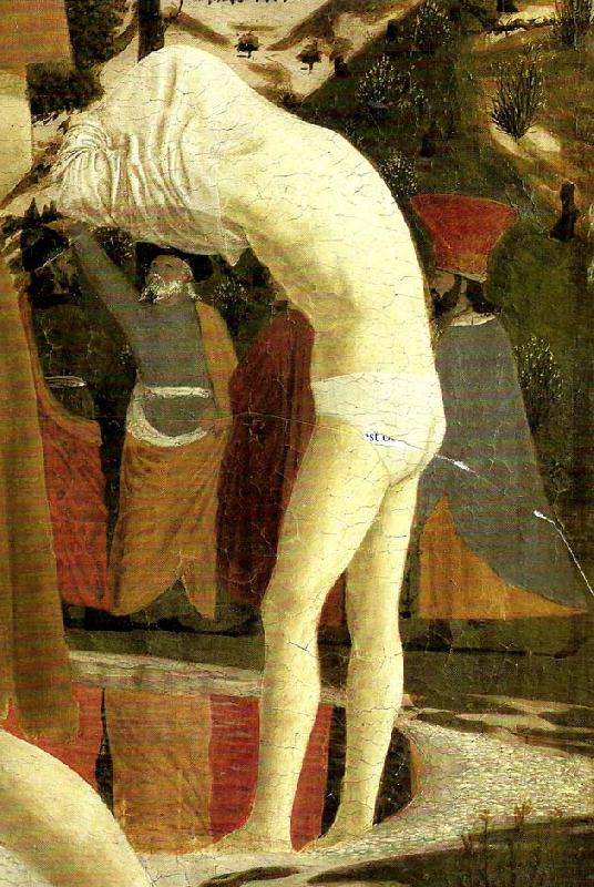 Piero della Francesca details from the baptism of chist oil painting image